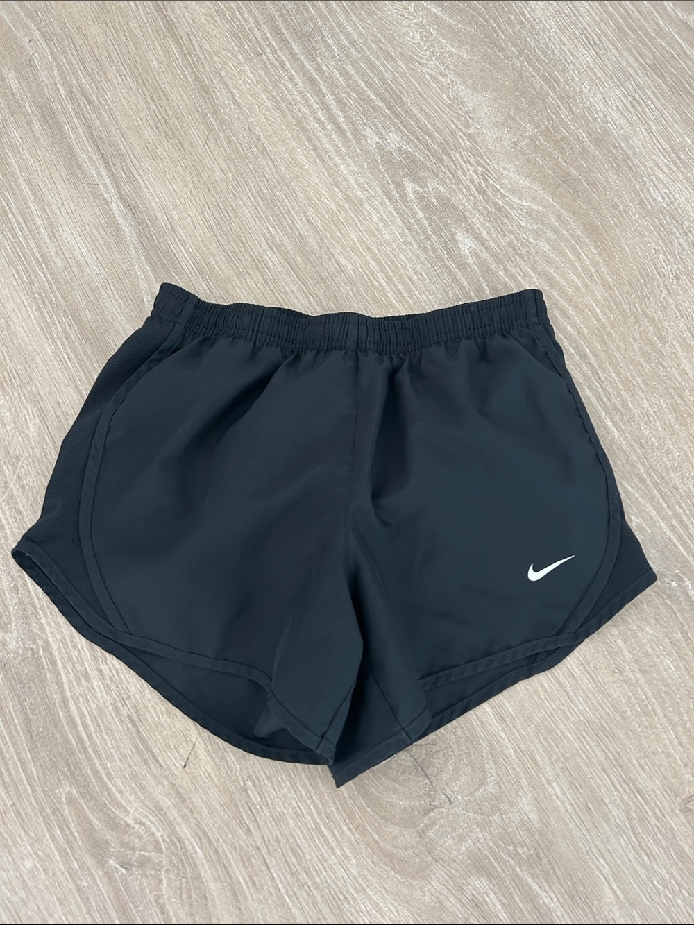 Nike Black Girls' Athletic Shorts with White Swoosh